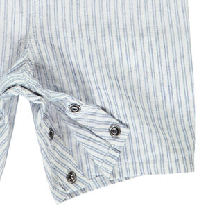 Salopette courte rayée à boutons coco pour bébé garçon 