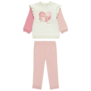 Ensemble jogging molleton effet color block pour bébé fille 