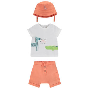 Ensemble court 3 pièces avec bob pour bébé garçon 
