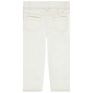 Jean effet denim avec broderie fantaisie pour bébé fille 
