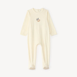Dors bien bébé garçon en velours broderie renne (Finitions différentes selon l'âge) 