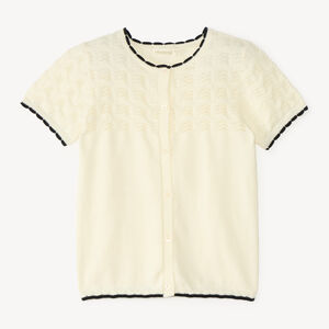 Gilet manches courtes en tricot pour fille 