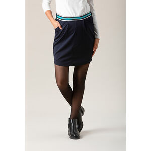 Jupe de grossesse courte à taille élastiquée brillante 