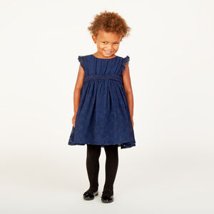 Robe de fête manches courtes en crêpe pailletée pour bébé fille 