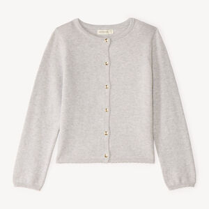 Gilet tricot uni fantaisie pour fille 