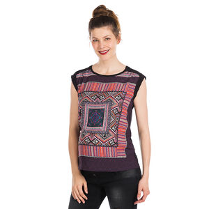 Top sans manches de grossesse motif ethnique 
