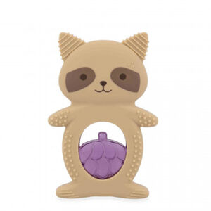 Duo anneau dentition et réfrigérant Raton Laveur Marron 