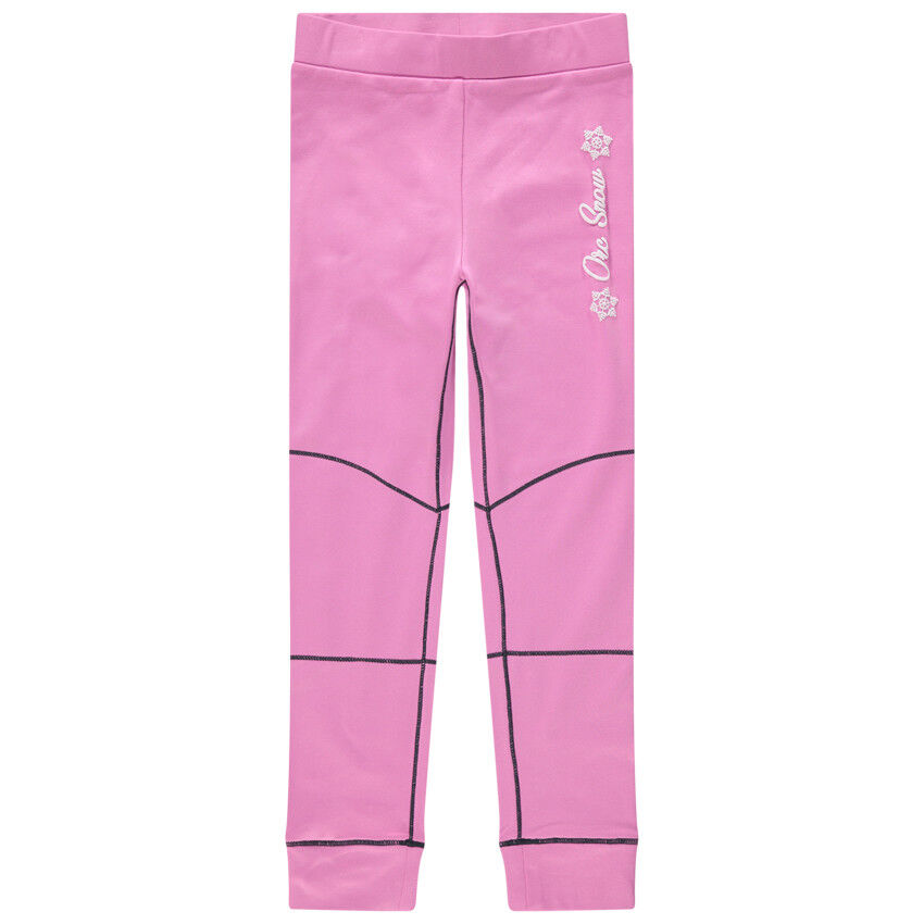 Legging de ski rose à surpiqûres contrastées - Orchestra FR