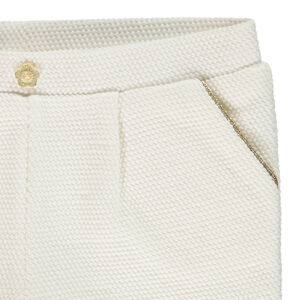 Short en maille cloquée avec détails lurex pour bébé fille 