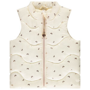 Doudoune sans manches imprimée papillon pour bébé fille  