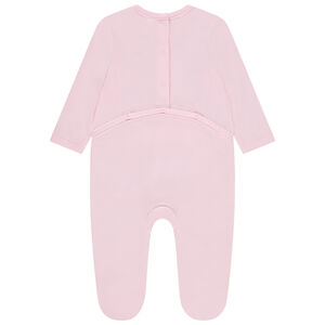 Dors-bien uni avec broderie fantaisie pour bébé fille 