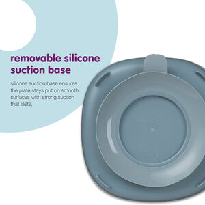 Assiette compartimentée avec ventouse 2-en-1 Ocean 