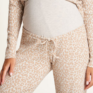 Ensemble pyjama maternité motif léopard 