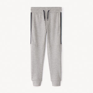 Jogging molleton uni à bandes pour garçon 