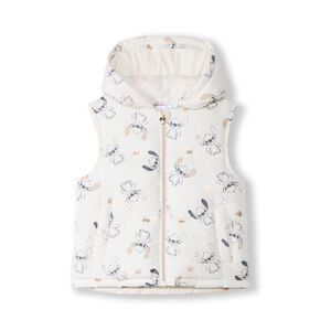 Doudoune sans manches à capuche Stitch Disney pour fille 