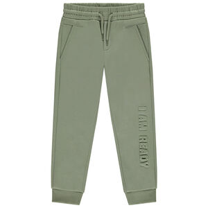 Pantalon de jogging uni avec écriture embossé garçon 
