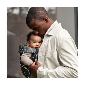 Porte-bébé Mini en coton - Anthracite / Imprimé paysage 