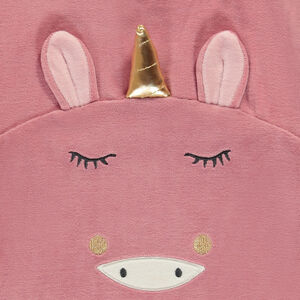 Set pyjama licorne en velours avec masque de nuit pour fille 