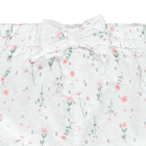 Short en broderie anglaise imprimé fleurs pour bébé fille 