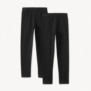Lot de 2 leggings unis pour fille 