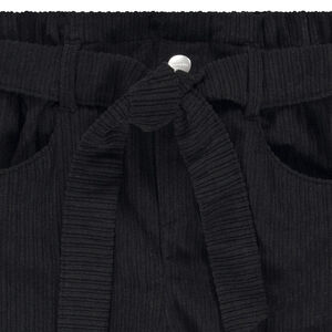 Pantalon paperbag en velours côtelé pour fille 