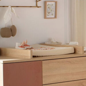 Matelas à langer + serviette éponge en double gaze Vanilla 