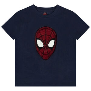 T-shirt manches courtes Spider-Man Marvel en sequins magiques pour garçon 