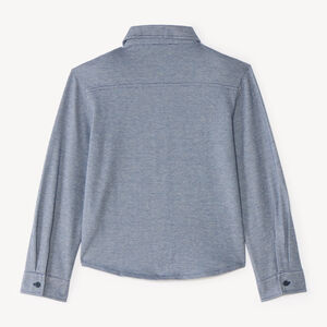 Chemise garçon à manches longues et boutons contrastants 