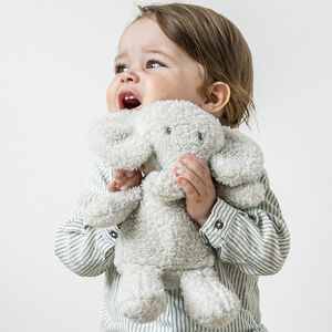 Peluche bébé éléphant - 24 cm - Fanfan - Teddy gris 