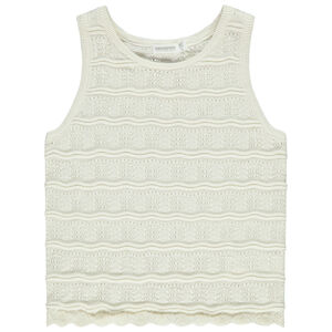 Débardeur uni en crochet ajouré pour fille 