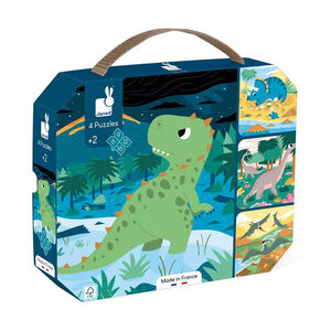 4 puzzles évolutifs dinosaures 6 à 16 pcs 