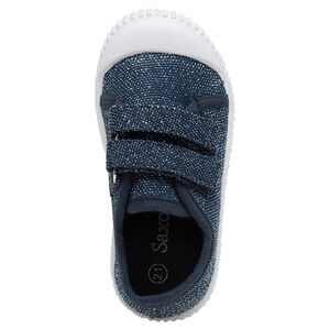 Baskets basses bleues en toile mélangées de fils brillants du 24 au 29 