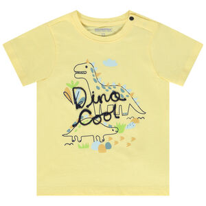 T-shirt en jersey print animal avec message en relief pour bébé garçon 