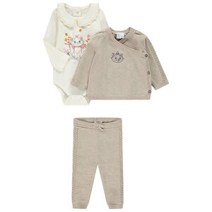 Ensemble 3 pièces en tricot Marie Disney pour bébé fille 