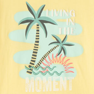 T-shirt manches courtes print fantaisie palmier pour garçon 