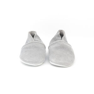 Chaussons souples 6-12M en suède Babysoft sky 