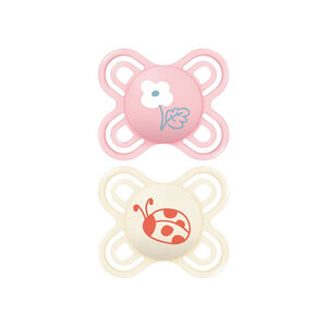 Lot de 2 sucettes silicone Perfect 0-2M animaux (modèle aléatoire) 