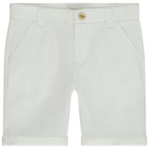 Bermuda uni en toile pour garçon 