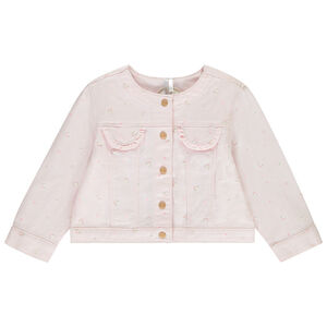 Veste en jean imprimé fleuri pour bébé fille 