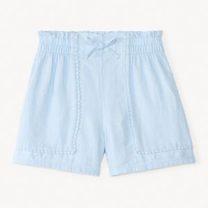 Short en toile avec galon à pompons pour fille 