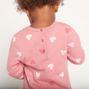 Robe pull en tricot motifs fantaisie pour bébé fille 