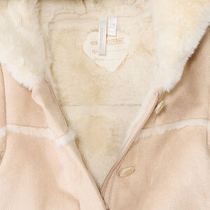 Manteau en suédine et sherpa effet fourrure pour bébé fille 