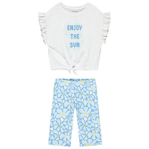 Ensemble t-shirt manches courtes + caleçon fantaisie pour fille 