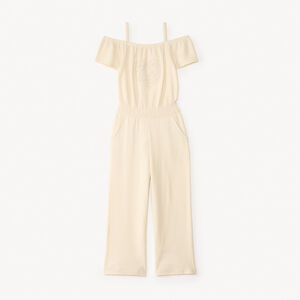 Combinaison épaules dénudées broderie cœur pour fille 