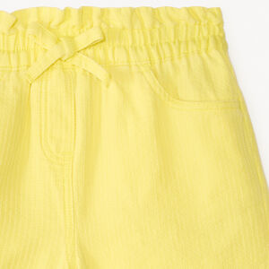 Short en toile coloris uni pour fille 