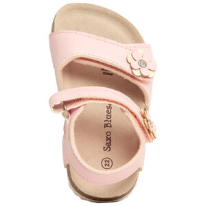 Sandales à double scratchs et badges fleurs pour bébé fille 