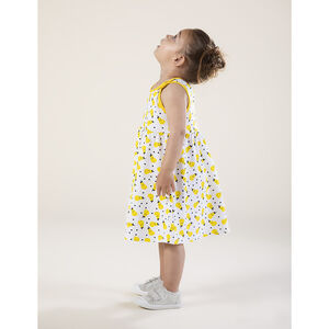 Robe sans manches en coton bio à poires imprimées all-over 