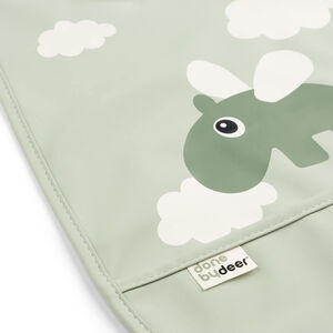 Bavoir avec velcro Happy clouds vert 
