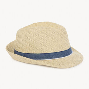 Chapeau trilby en paille avec galon pour garçon 