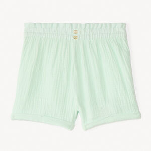 Short uni en double gaze pour fille 